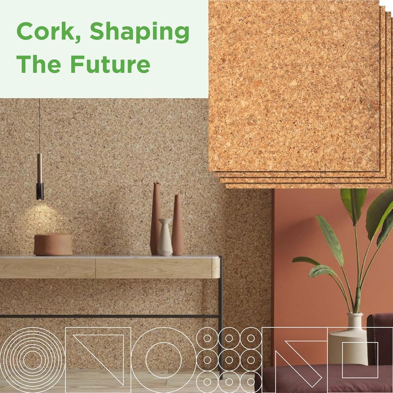 Go4Cork Square Cork Tiles - 8.5" x 8.5", Pack of 4 | Premium Double-Sided Eco Cork Tiles | Multipurpose for Crafts & Home, Classroom & Office Organization Decor | Anti-Slip & Easy to Use - Image 5